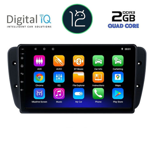 Digital IQ Автомобилна Аудио Система (Блутут/USB/AUX/WiFi/GPS/Apple-Carplay/Android-Auto/CD) с Тъчскрийн 9"