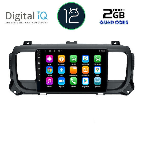 Digital IQ Car Audio System for Peugeot Expert / Traveller Toyota Proace Citroen Jumpy / SpaceTourer 2016+ (Bluetooth/USB/AUX/WiFi/GPS/Apple-Carplay/Android-Auto/CD) with Touch Screen 9"