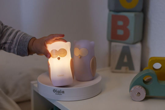 Olala Lumini LED Lampă decorativă pentru copii Owl Alb 6x5x10εκ.