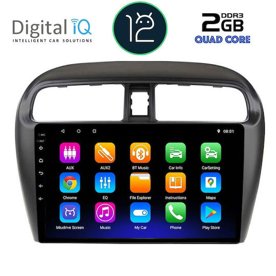 Digital IQ Ηχοσύστημα Αυτοκινήτου για Mitsubishi Space Star 2013-2020 (Bluetooth/USB/AUX/WiFi/GPS/Apple-Carplay/Android-Auto/CD) με Οθόνη Αφής 9"
