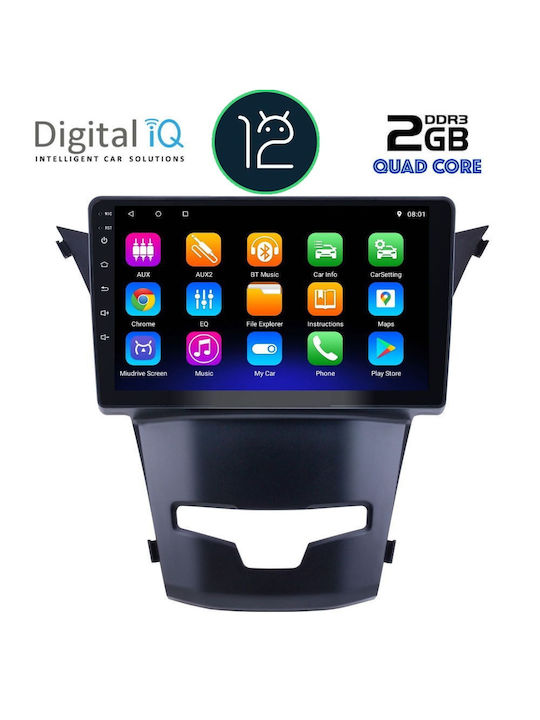 Digital IQ Car Audio System for Daewoo Korando Ssangyong Korando Korando 2014+ (Bluetooth/USB/AUX/WiFi/GPS/Apple-Carplay/Android-Auto/CD) with Touch Screen 9"