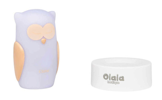 Olala LED Kinder Dekorative Lampe Owl Come Weiß 6x5x10εκ.