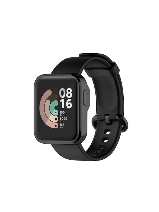 Full Cover Carcasă de Silicon în culoarea Negru pentru Mi Watch Lite