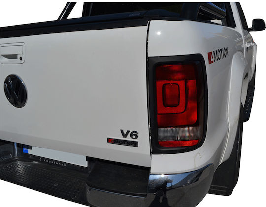 Rear Headlight Masks for Volkswagen Amarok Decorative Rear Light Grilles for VW Amarok Set Black
