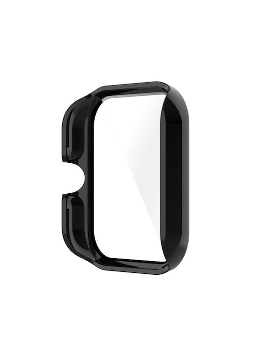 Plastikhülle mit Glas in Schwarz Farbe für Amazfit GTS 3