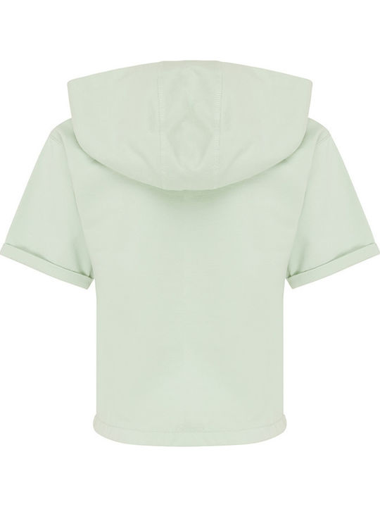 Crop Top pentru copii Cu mânecă scurtă Verde