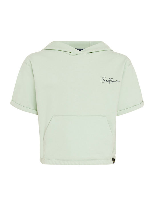 Crop Top pentru copii Cu mânecă scurtă Verde