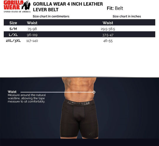 Gorilla Wear Leather Weightlifting Belt