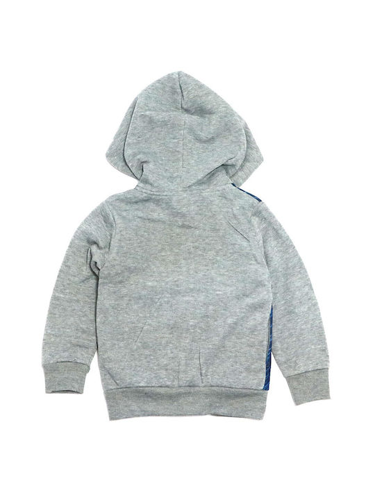 Hasbro Boys Hooded Sweatshirt with Zipper Gray