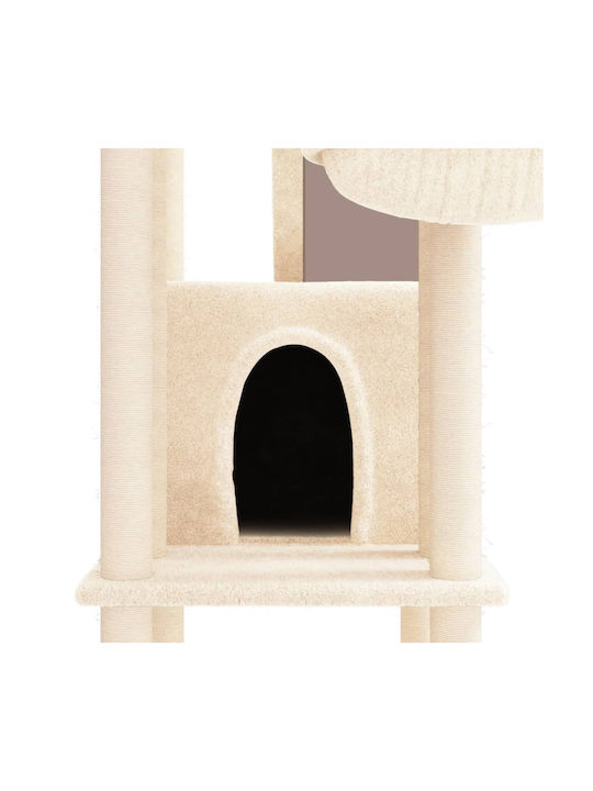 vidaXL Scratching Post Cat Trees Beige 90x64x201cm