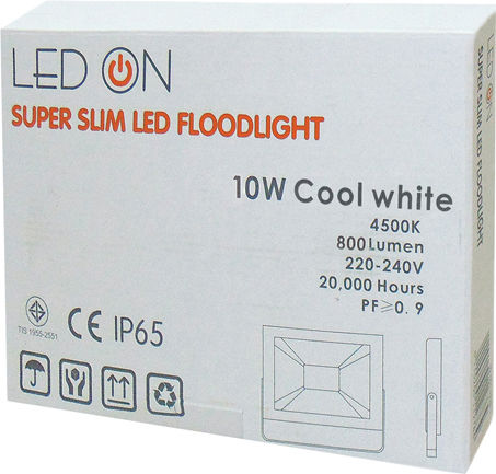 QY-2501 Στεγανός Προβολέας LED 10W Φυσικό Λευκό 4000K IP65
