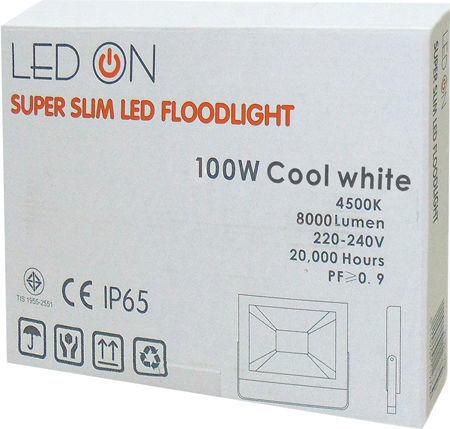 QY-2505 Waterproof LED Floodlight 100W Natural White 4000K IP65