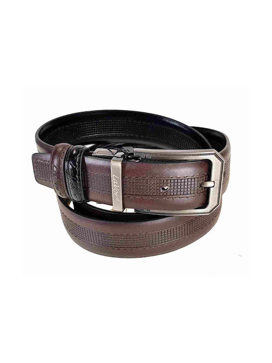 Lavor Men's Leather Double Sided Belt Black/Brown