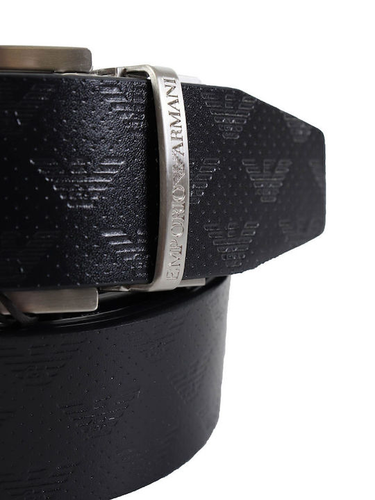 Herren Gürtel Leder Beidseitig Blue / Black