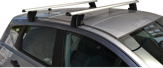 Farad Autodachträger Aluminium BS 056 für Nissan Qashqai 2007-2013 mit Dachträgerfüßen und Schloss Silber
