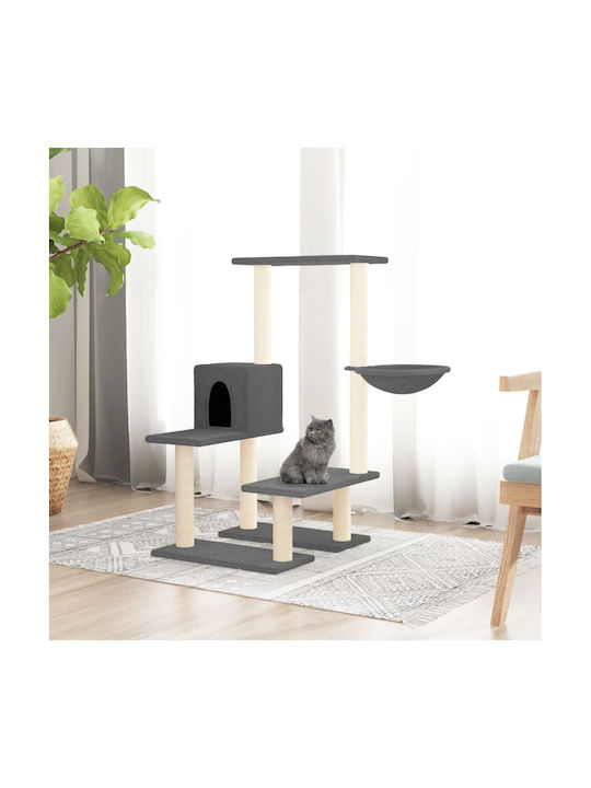 vidaXL Cat Scratching Post Cat Tree In Gray Colour 47.5x60x94.5 cm