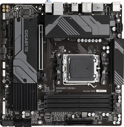 Gigabyte B650M DS3H Дънна платка Micro ATX с AMD AM5 Сокет