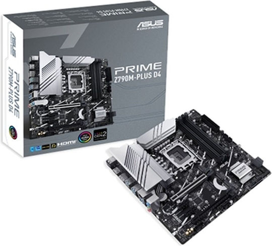 Asus Prime Z790M-PLUS D4 Дънна платка Micro ATX с Intel 1700 Сокет