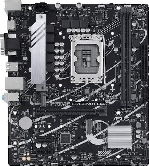 Asus PRIME B760M-K D4 Motherboard Micro ATX with Intel 1700 Socket