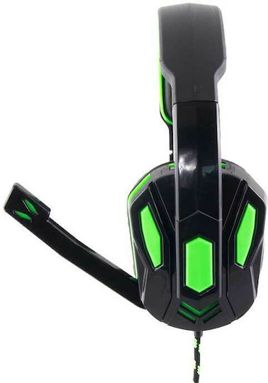 Esperanza Snake Over Ear Gaming Headset με σύνδεση 2x3.5mm Πράσινο