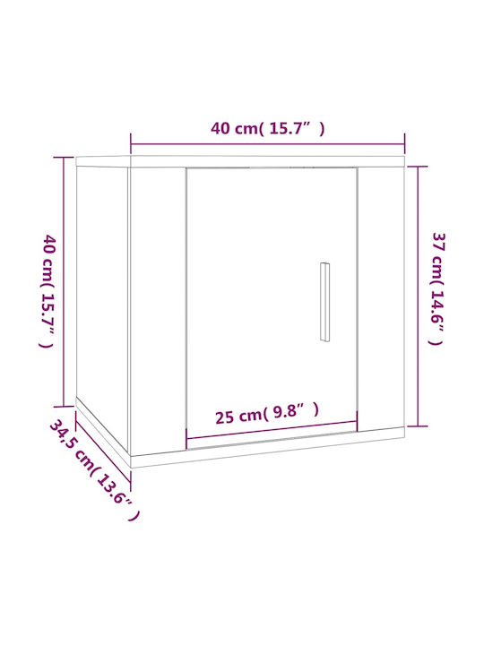 Cabinet Wall Brown Oak 40x34.5x40cm