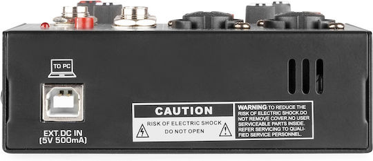 Vonyx VMM301 172.642 Combiner Analogic 3.0 Canale cu Putere Fantomă & 2 Intrări XLR & Bluetooth