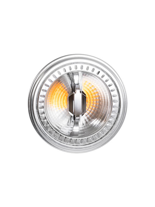 GloboStar Darko Metallic Ceiling Spot with Built-in LED and Warm White Light White 11.1x11.1cm