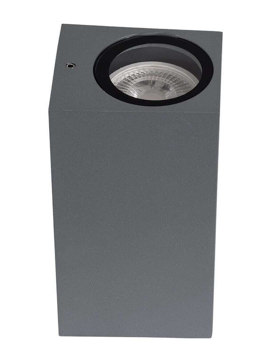 GloboStar Burano Wall-Mounted Outdoor Spot Light GU10 IP65 Double Beam 15x8x6.8εκ.