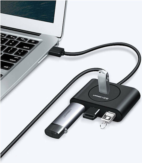 Ugreen CR113 Hub USB 4 Porturi USB 3.0 cu Conectare USB-A Alb