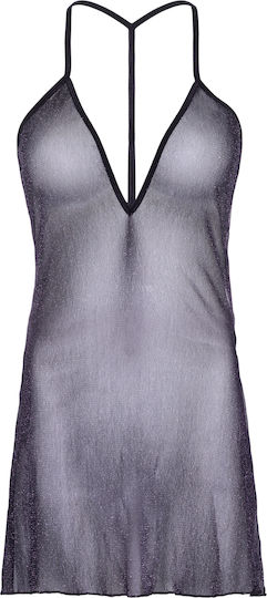 Leg Avenue Lurex Y-Back Секси рокля рокля с цилиндър Черен 3300-3017