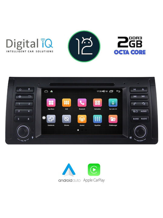 Digital IQ Car Audio System for BMW Series 5 (E39) / X5 (E53) / Series 7 (E38) / X5 / Series 5 Land Rover Range Rover E38-39-53 1998-2005 (Bluetooth/USB/AUX/WiFi/GPS/Apple-Carplay/Android-Auto/CD) with Touch Screen 7"