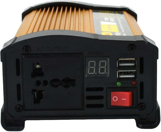 Andowl Qks1000 Car Inverter Modified Sinewave 1000W to Converter 12V DC in 220V AC with 2xUSB
