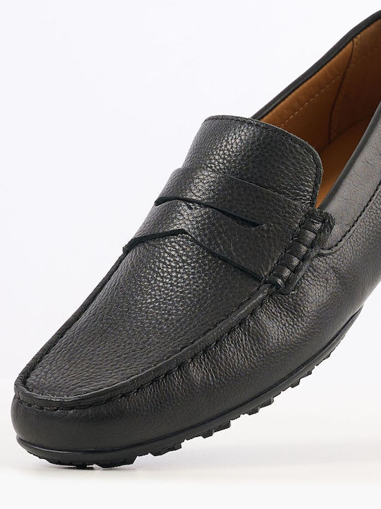 Kosmopolis Men's Leather Moccasins Black