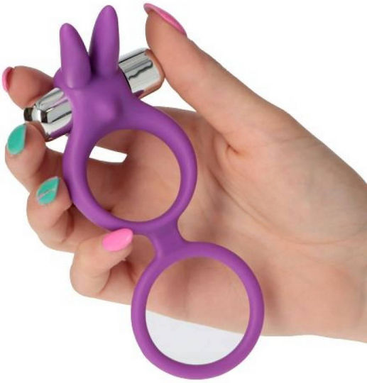 Toyz4lovers Couple Enhancer Δονούμενο Δαχτυλίδι Πέους & Όρχεων Σιλικόνης Purple