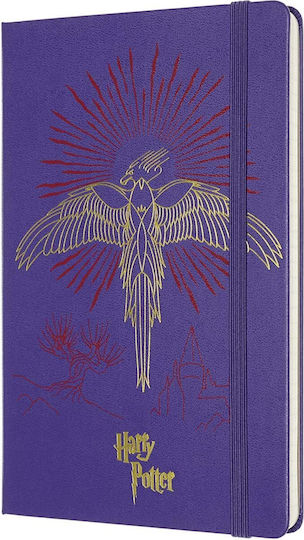 Moleskine Harry Potter Тетрадка На райета с Ластик Лилав