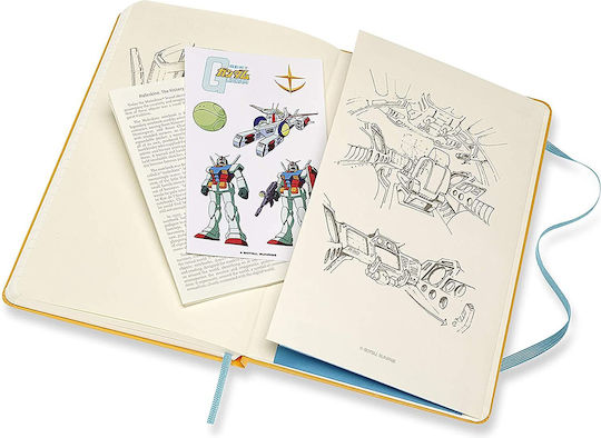 Moleskine Gundam Notebook Ruled with Elastic Yellow