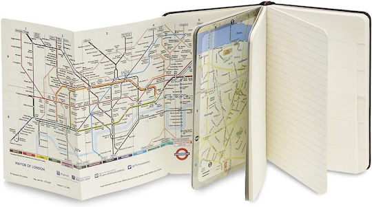 Moleskine Voyageur Traveller's City Бележник Пътеписен Дневник с Ластик Черен