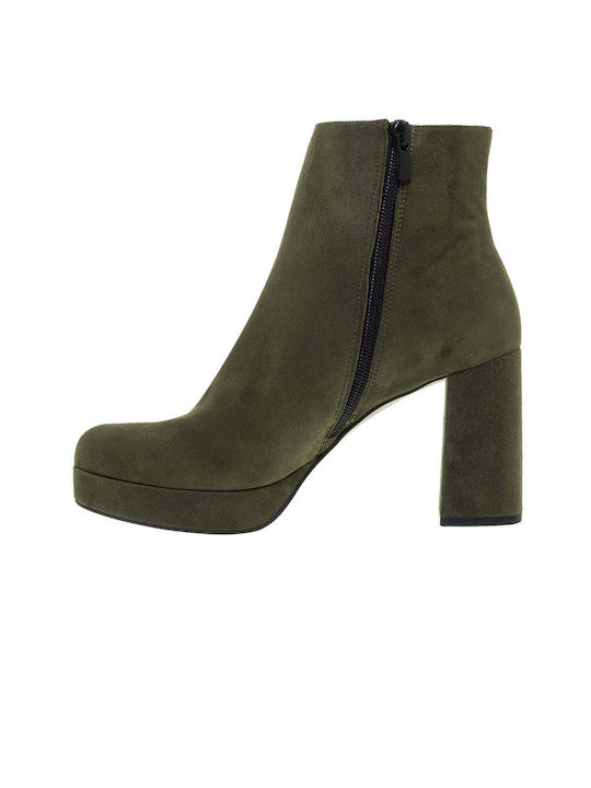 Mourtzi Women's Suede Boots Khaki