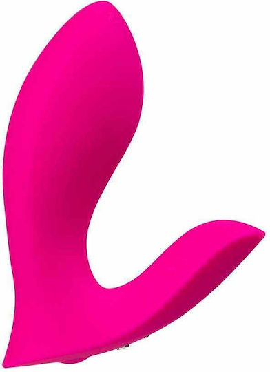 Lovense Flexer Mini Κλειτοριδικός Δονητής με Απομακρυσμένο Έλεγχο Insertable Dual Panty Vibrator 10.1cm Ροζ