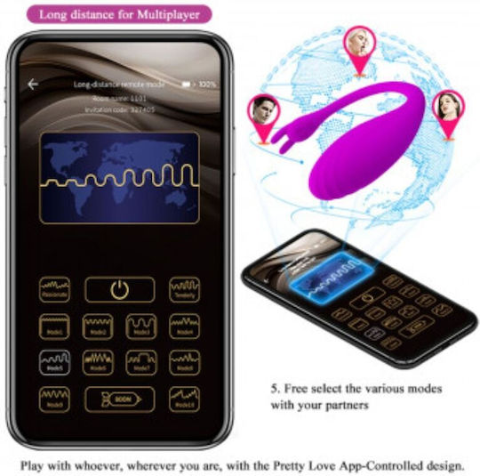 Pretty Love Catalina Clitoral Vibrator with Remote Control Purple