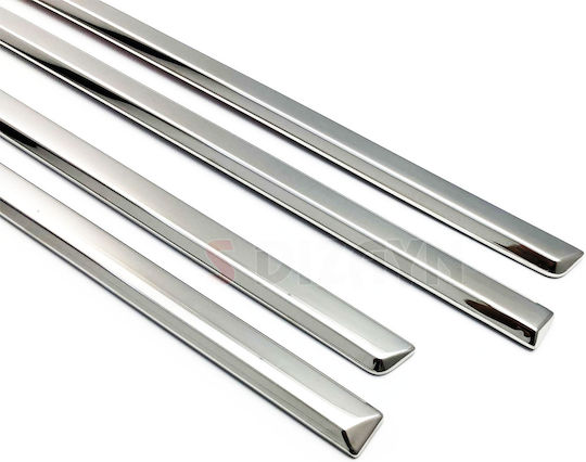 S-dizayn Protections for Car Doors Side Door Protective Trim Steel & Plastic Chrome Honda Civic Sedan 2012-2015 8pcs 8pcs Silver