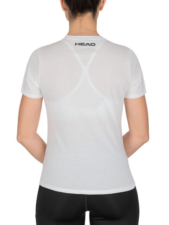 Head Padel Femeie Sport Tricou Alb