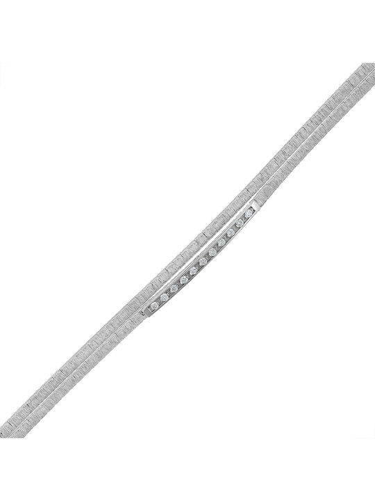 14K White Gold Bracelet with Diamonds (P-12685) / 14K White Gold Bracelet