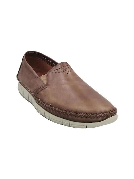 Boxer Men's Leather Casual Shoes Brown