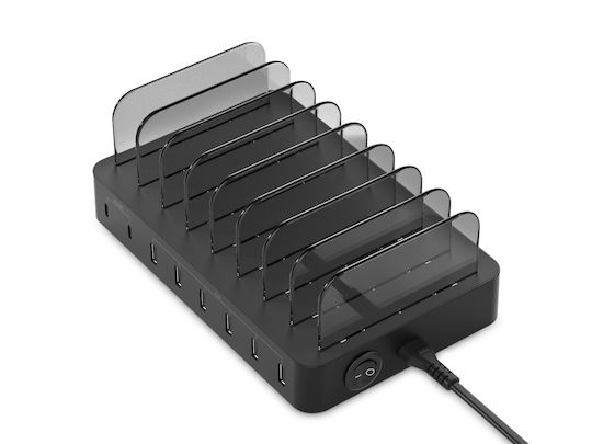 Conceptronic Βάση Φόρτισης με 6 Θύρες USB-A και 2 Θύρες USB-C 75W Power Delivery σε Μαύρο χρώμα (OZUL02B)