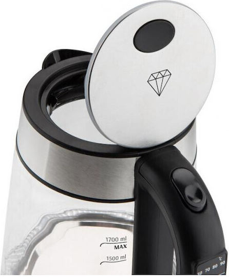 ETA Crystela Digi 7153 90000 Reisekessel 1.7Es 2200W Silber