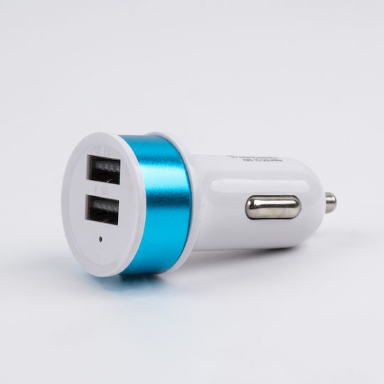 GloboStar Car Charger White Total Intensity 3.1A with Ports: 2xUSB