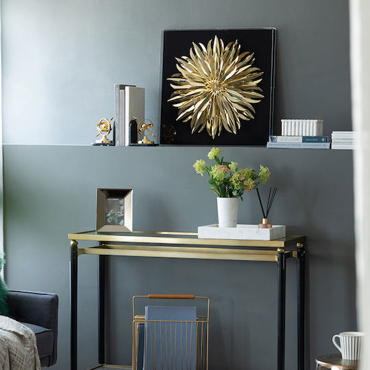 Artekko Wall Decor Suerrad Black Acrylic 60x5x60cm