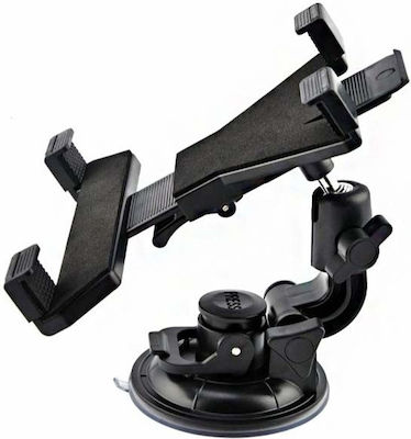 Techly Mobile Phone Holder and Tablet Car windscreen mount holder for Tablet with Adjustable Hooks Black