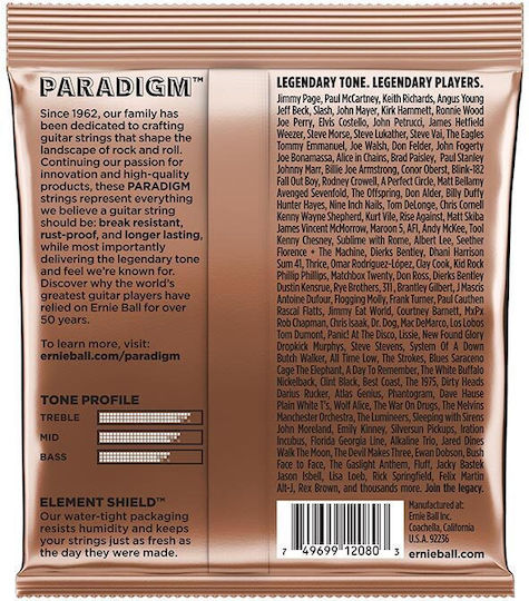 Ernie Ball Paradigm Extra Light Acoustic Guitar Strings Set Phosphor Bronze 10 - 50